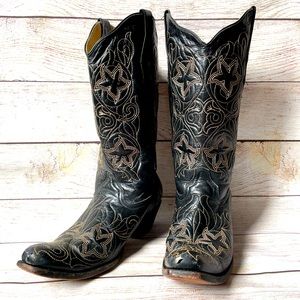Corral pointed toe Black Boots women size 11